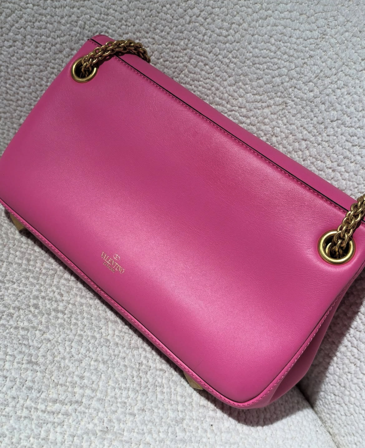 Valentino Bag - Pink Leather with Gold Hardware