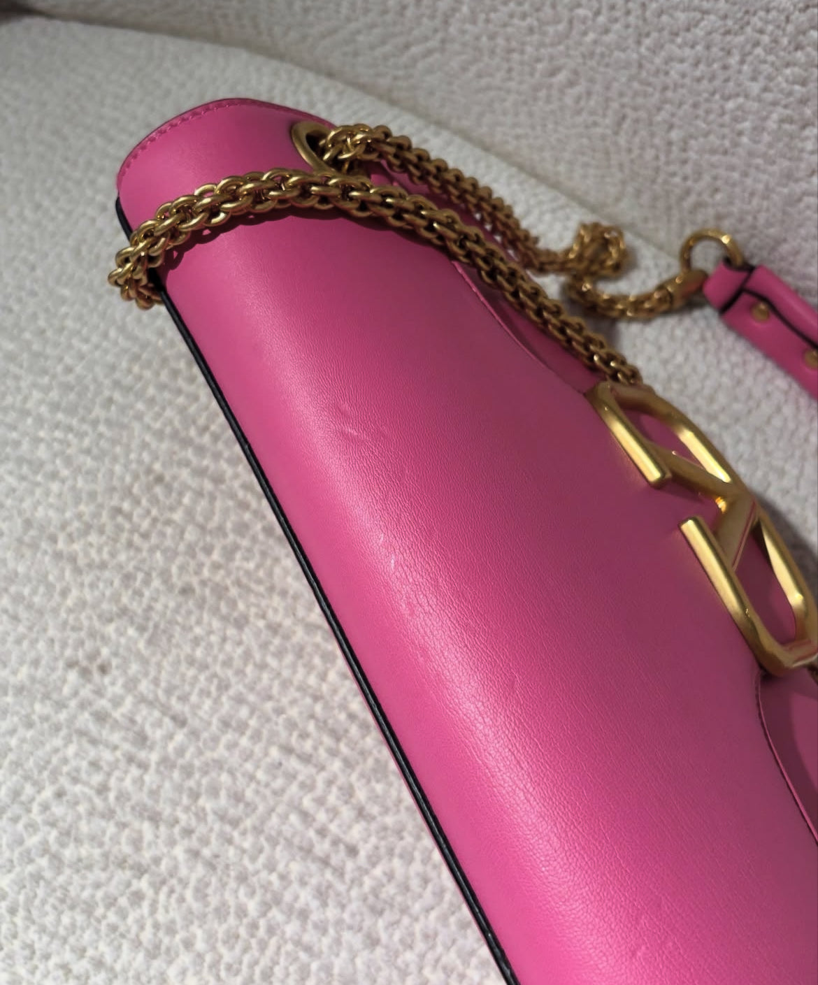 Valentino Bag - Pink Leather with Gold Hardware
