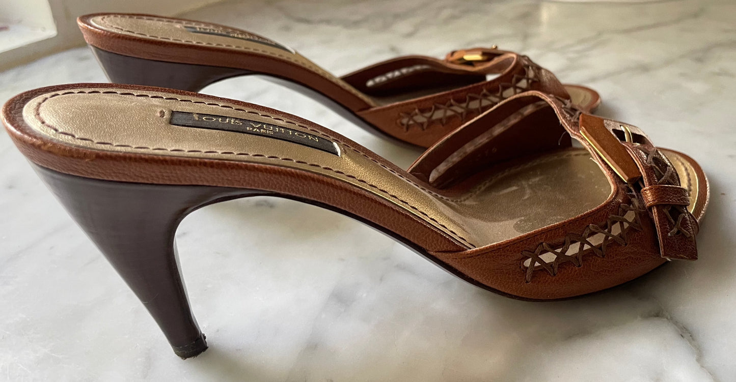 Louis Vuitton - Sandal - brun & guld