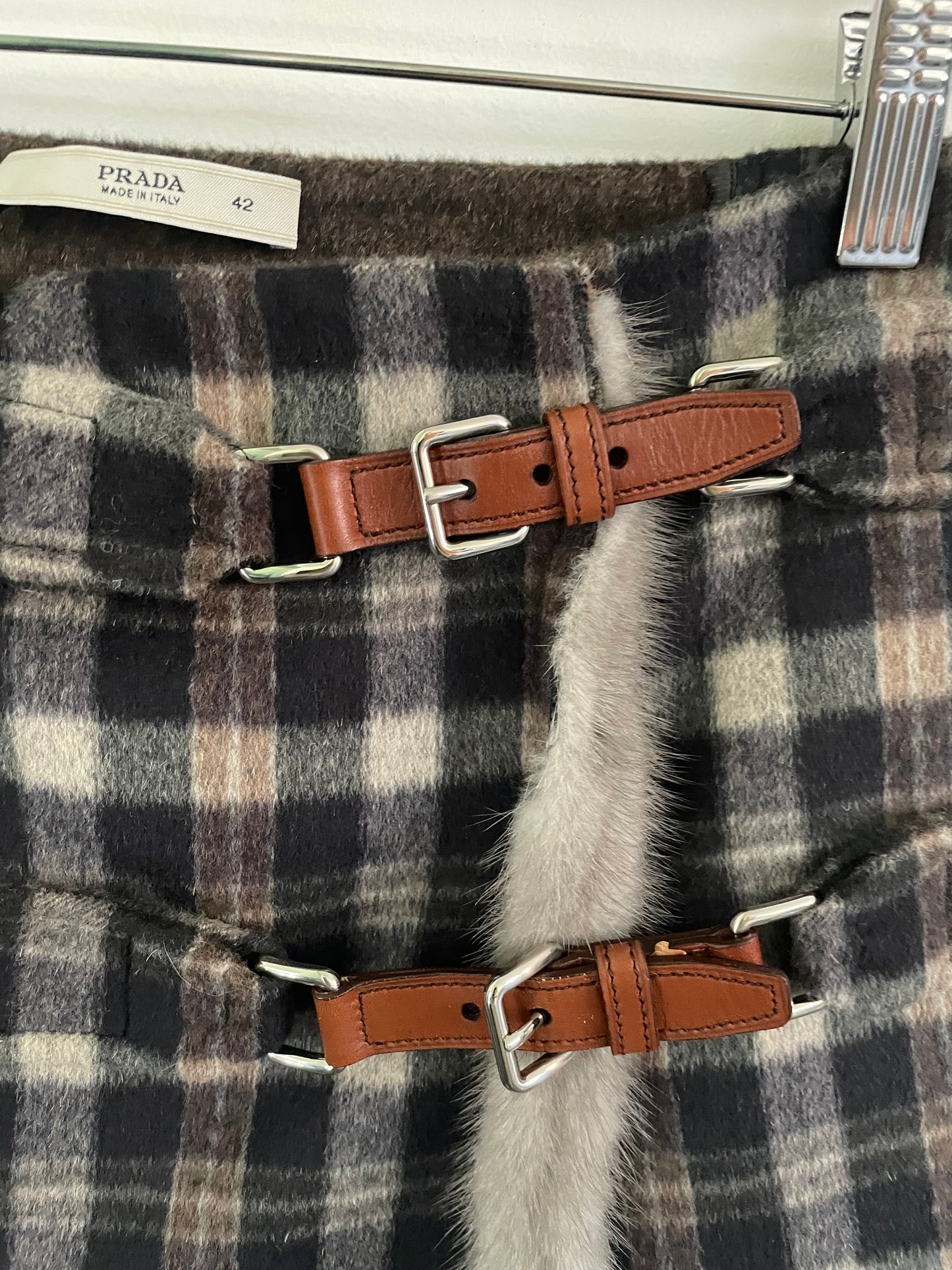 Prada nederdel - Alpaca uld & dansk mink - aldrig brugt