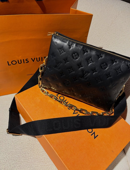 Louis Vuitton Coussin BB Bag - Black Leather & Gold Hardware