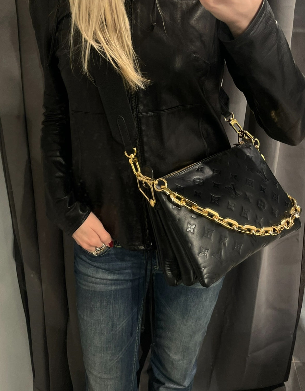 Louis Vuitton Coussin BB Bag - Black Leather & Gold Hardware