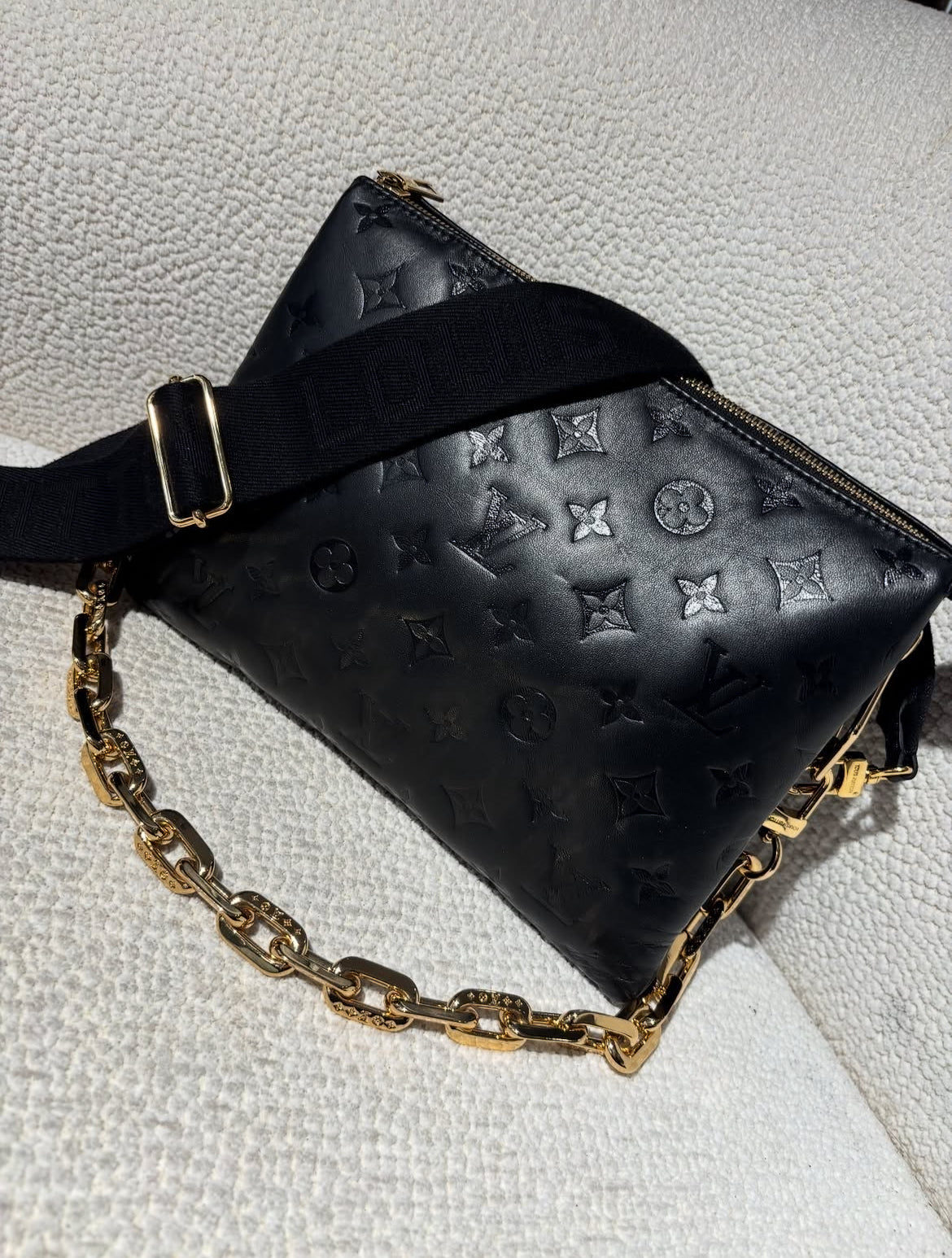 Louis Vuitton Coussin BB Bag - Black Leather & Gold Hardware