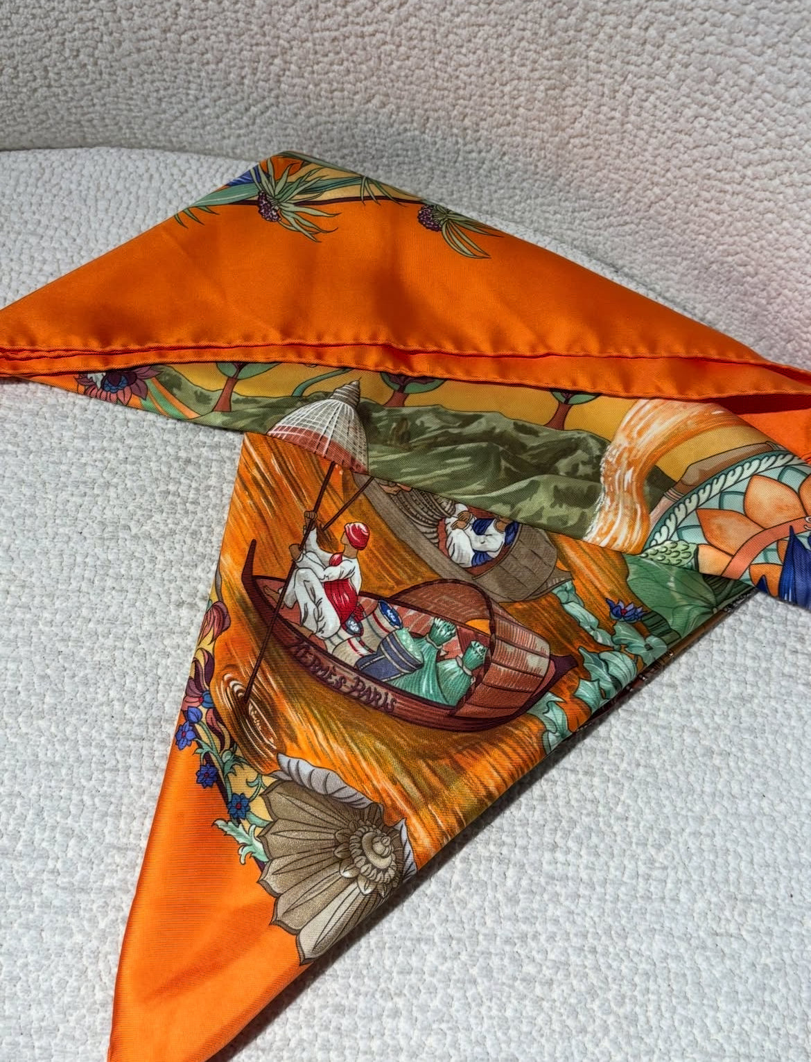 Hermés Silk Scarf - Orange