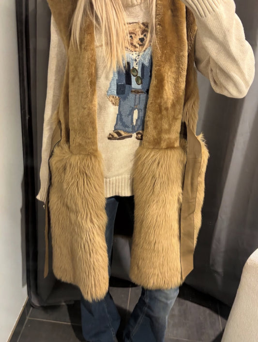 Malene Birger Fur Vest  - Size M/L