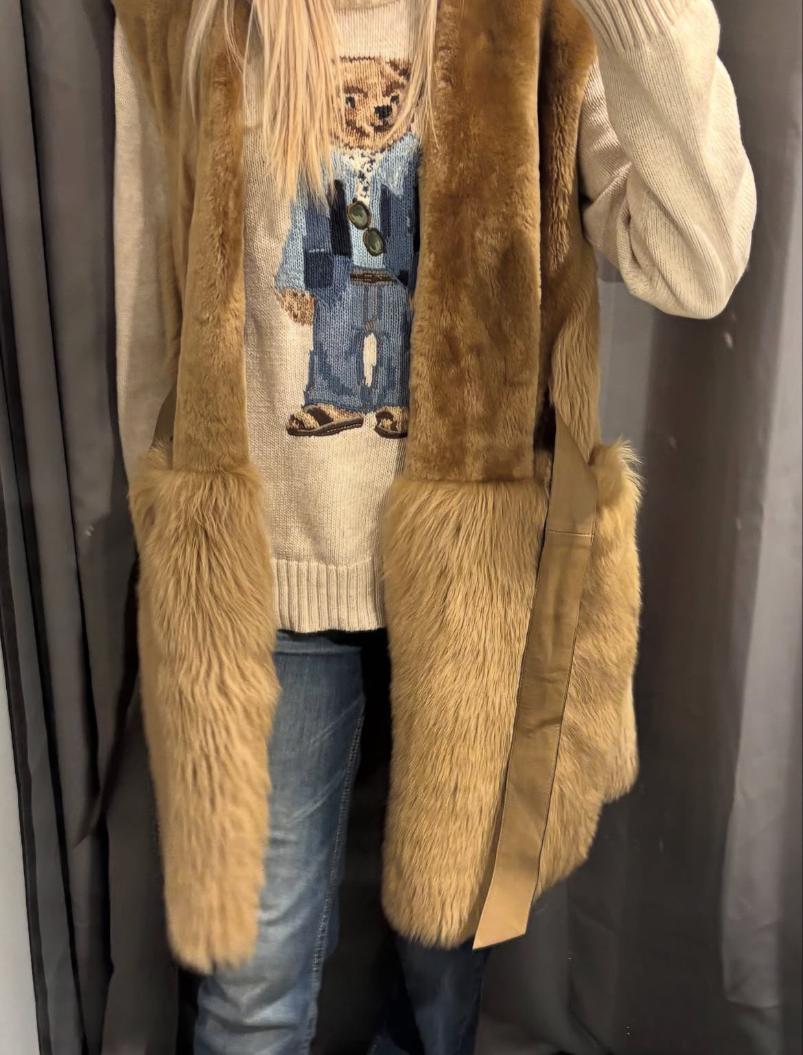Malene Birger Fur Vest  - Size M/L