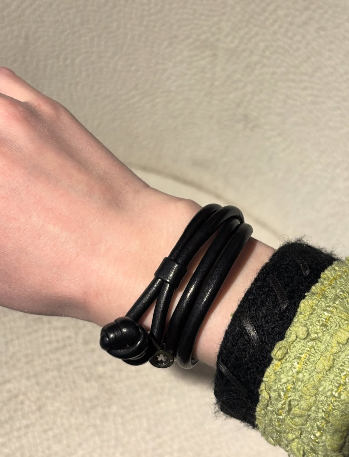 Ole Lynggaard bracelet - black leather