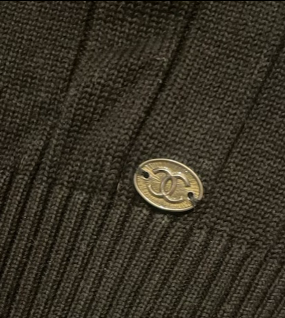 Chanel Herre - strikket top - sort - L