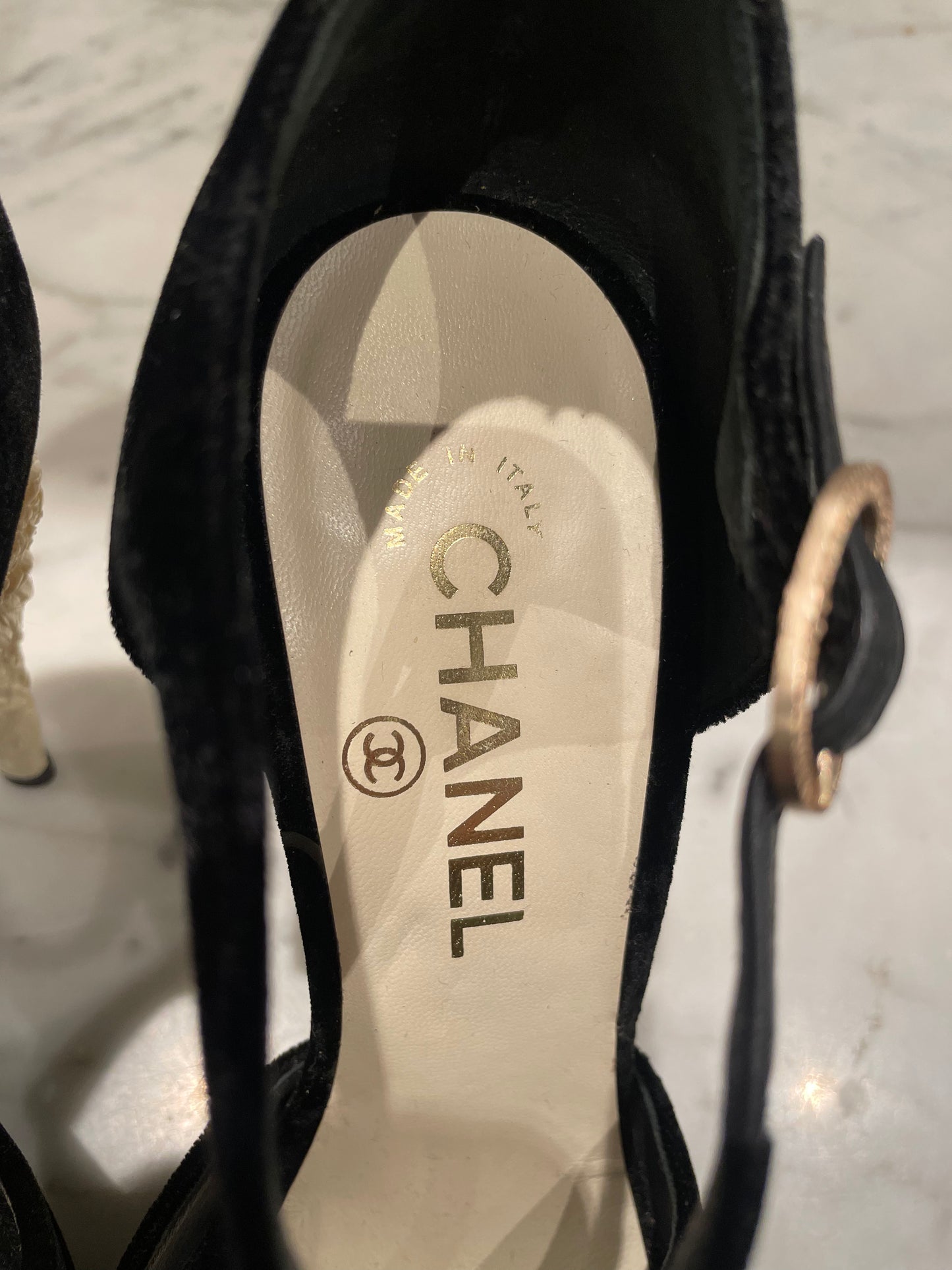 One-of-a-kind Chanel - Faux elfenben hæl - Plateau stilet - Open toe