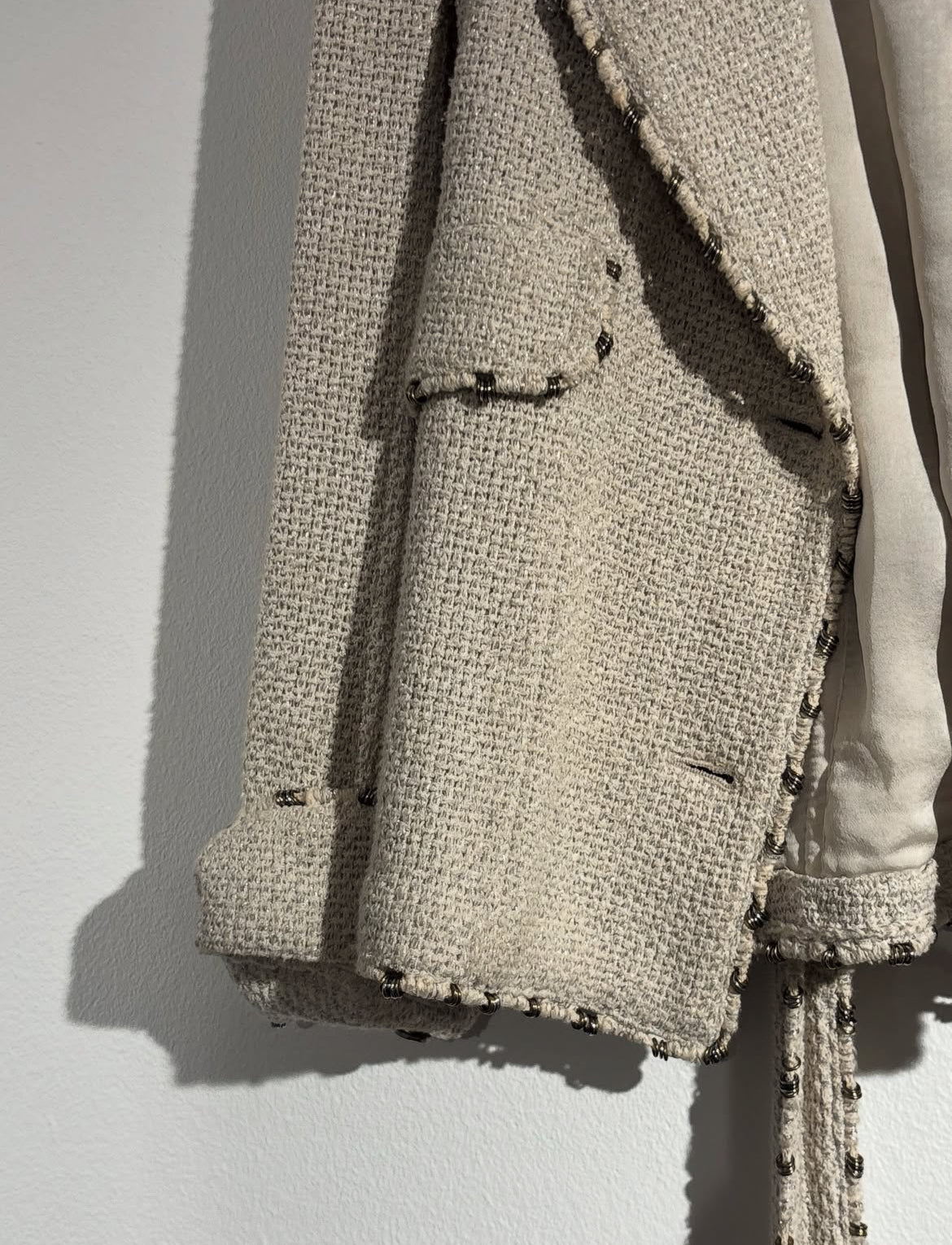 Chanel Jacket – Natural Linen & Metallic Thread - EU 36