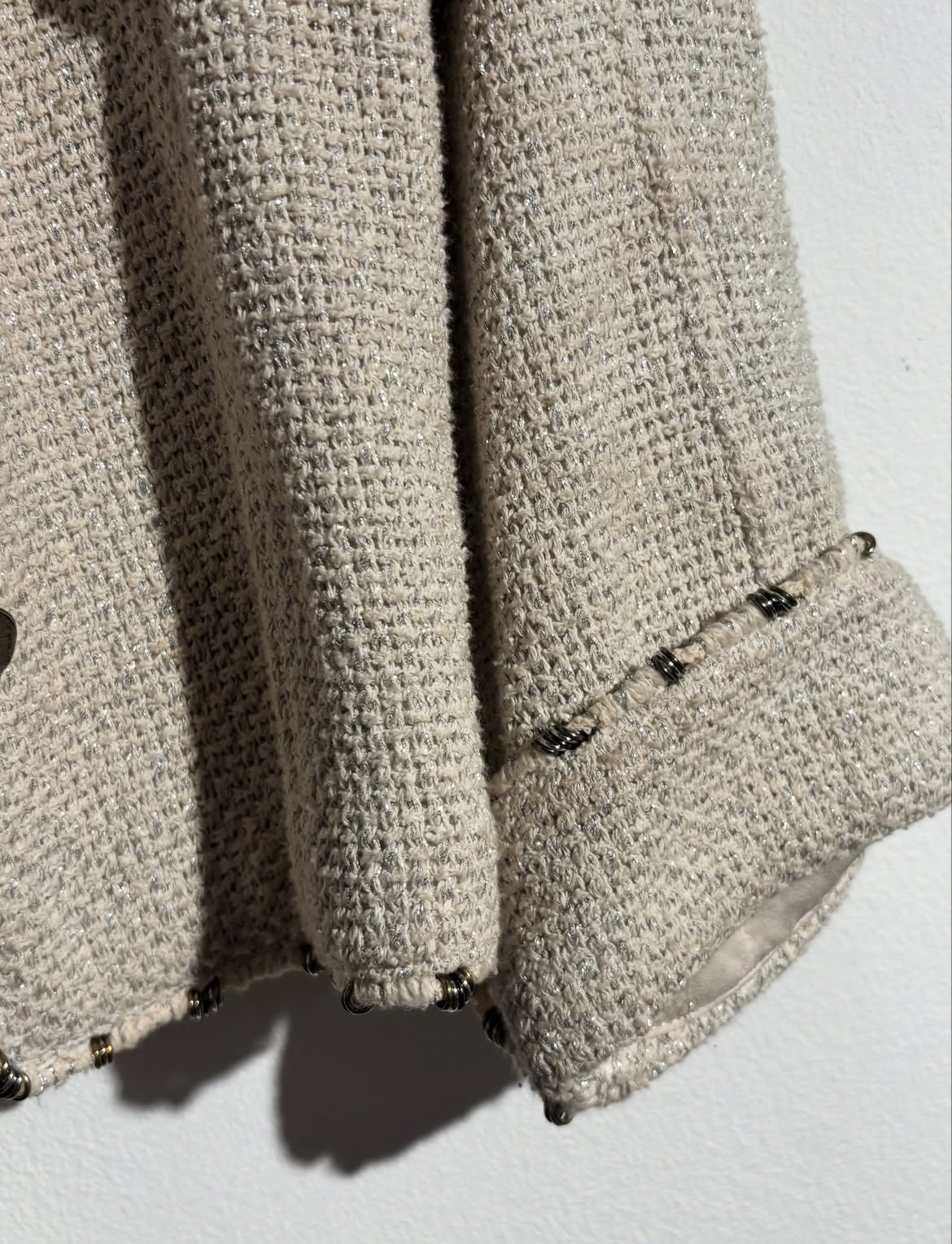 Chanel Jacket – Natural Linen & Metallic Thread - EU 36