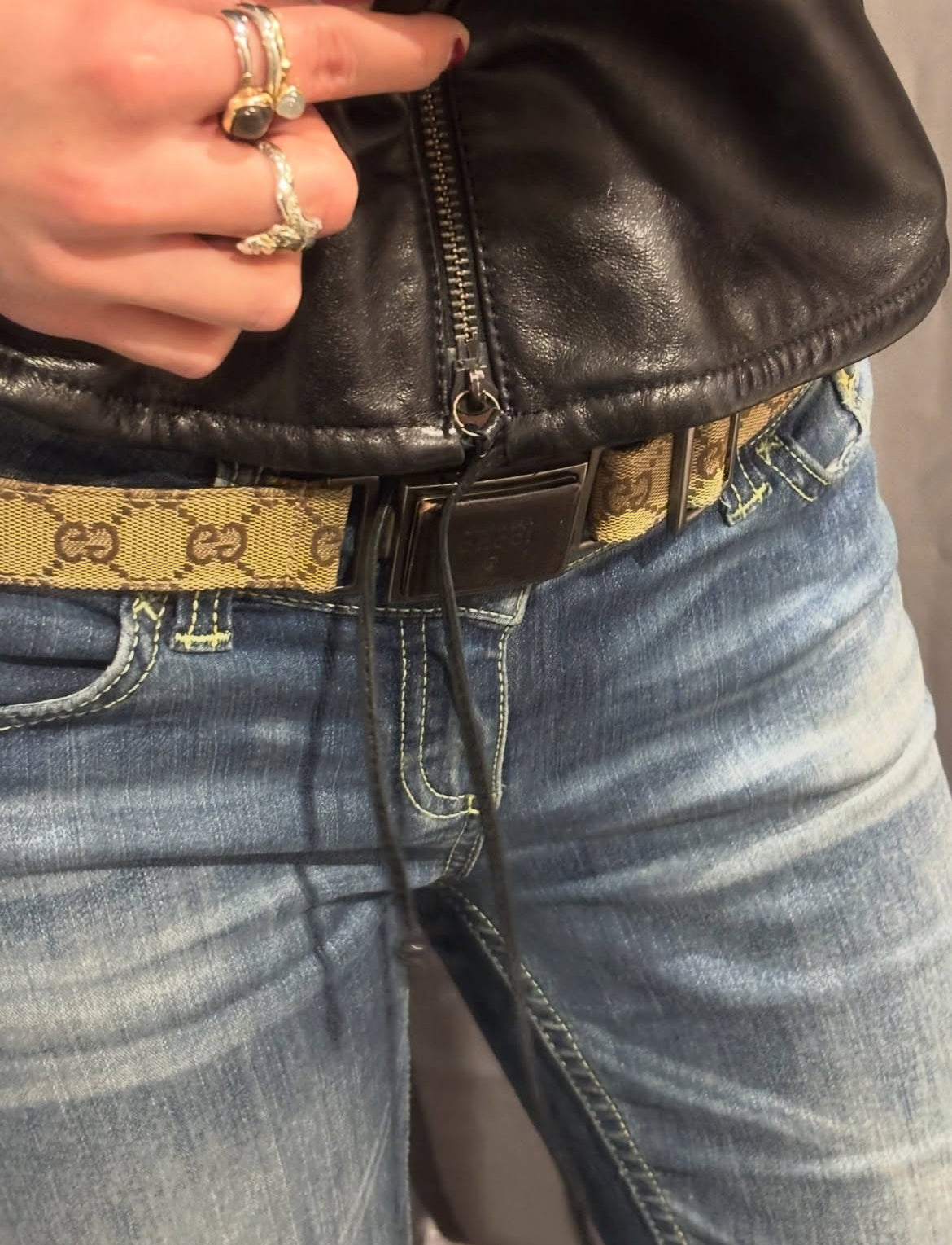 Gucci Belt - monogram canvas - 75 - 80 cm
