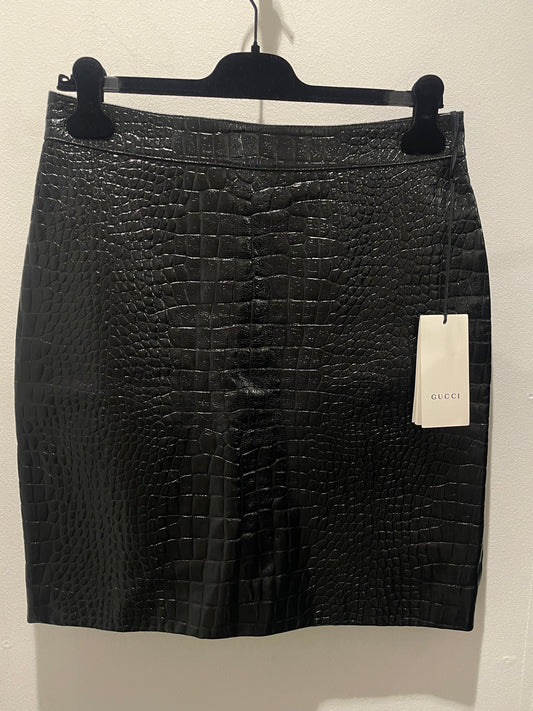 Gucci Skirt – new w tag - croco leather - S/M