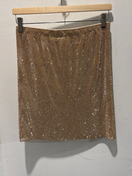 Customized - Skirt w Gold & Rhinestones - XS/S - Medinas Wardrobe