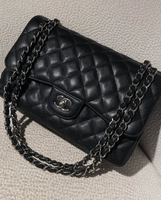 Chanel Classic Caviar Flap Bag Jumbo/large