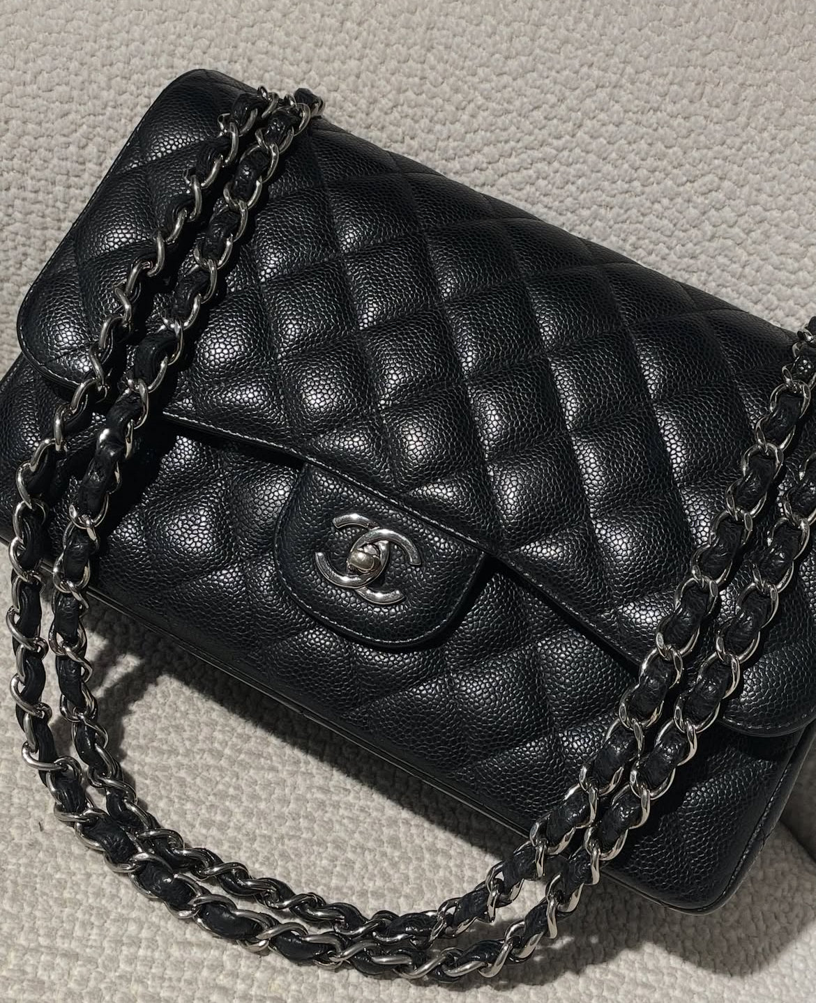 Chanel Classic Caviar Flap Bag Jumbo/large