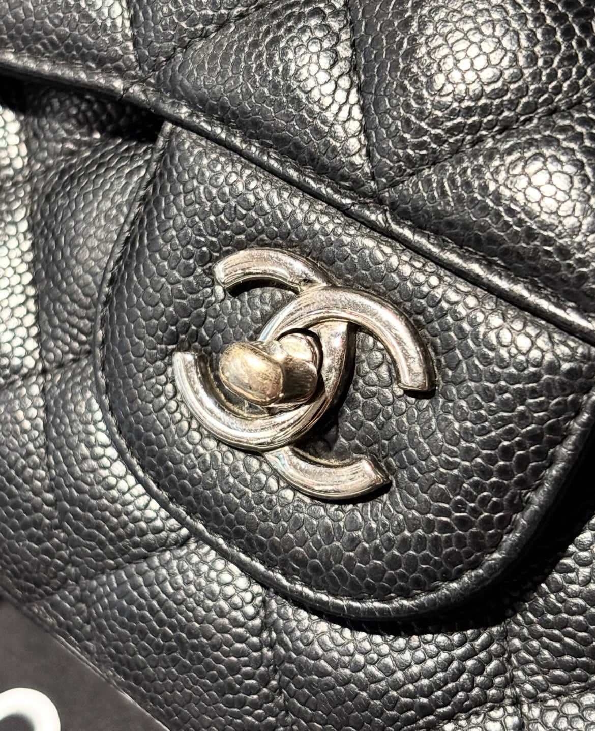Chanel Classic Caviar Flap Bag Jumbo/large