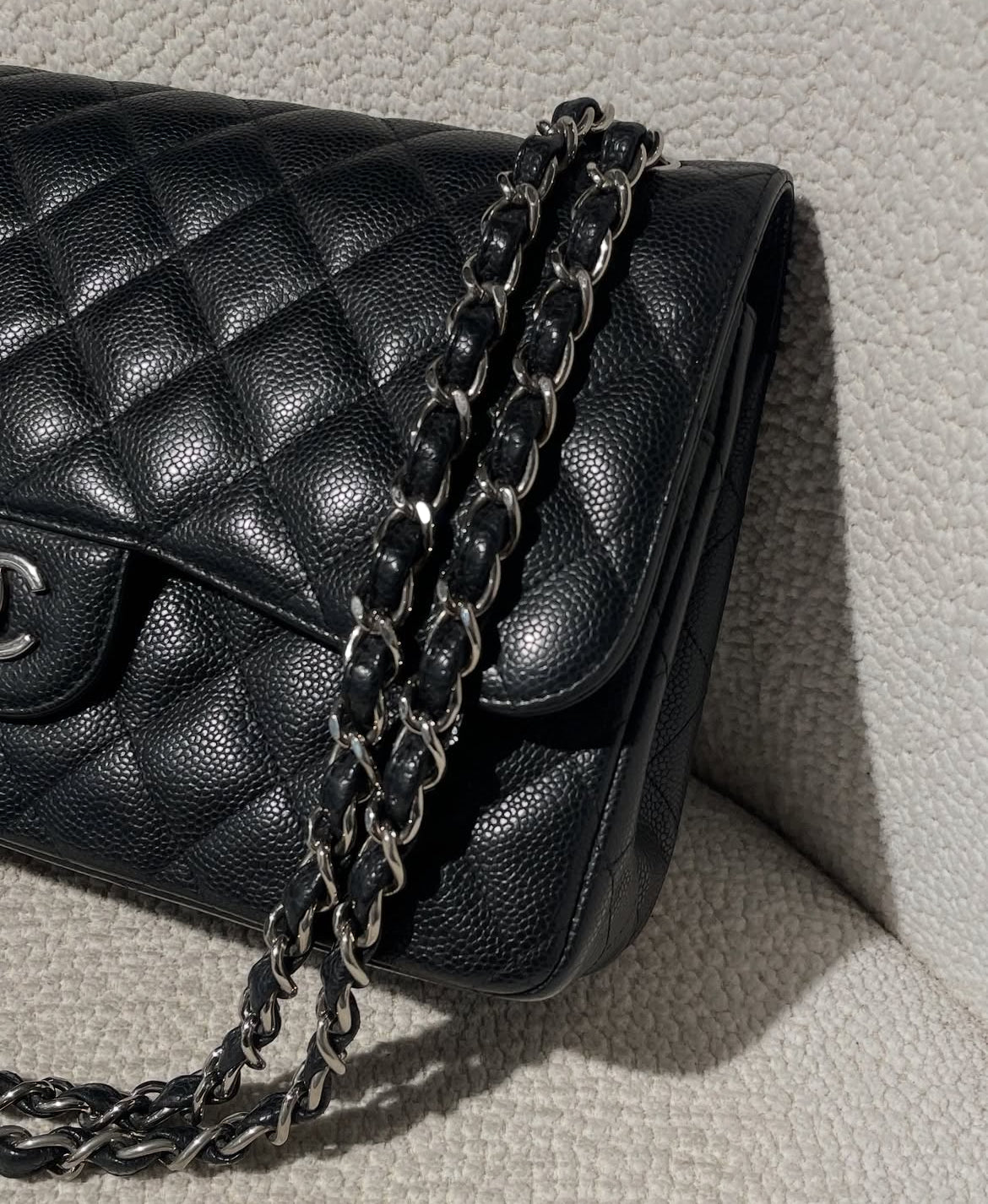 Chanel Classic Caviar Flap Bag Jumbo/large