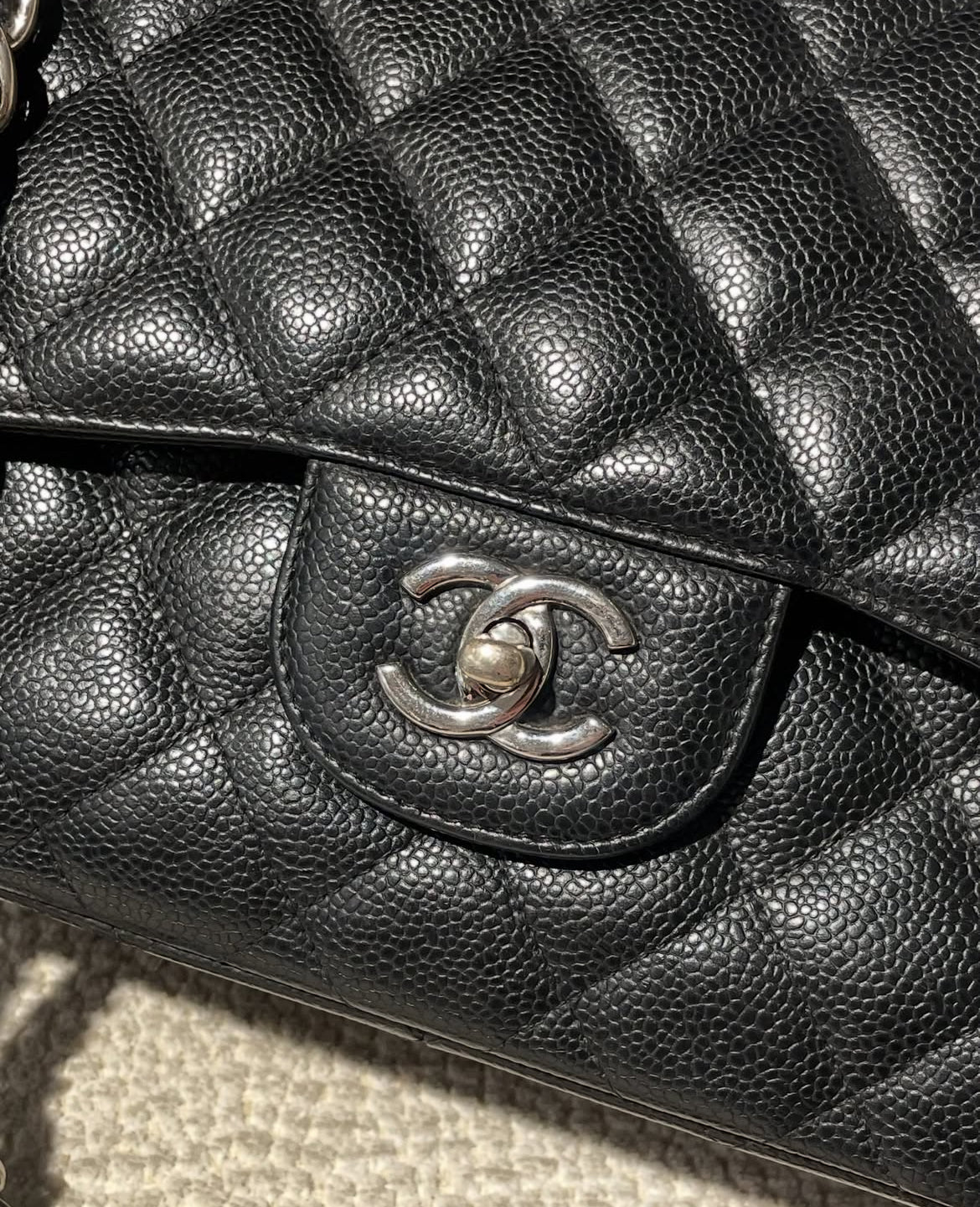 Chanel Classic Caviar Flap Bag Jumbo/large