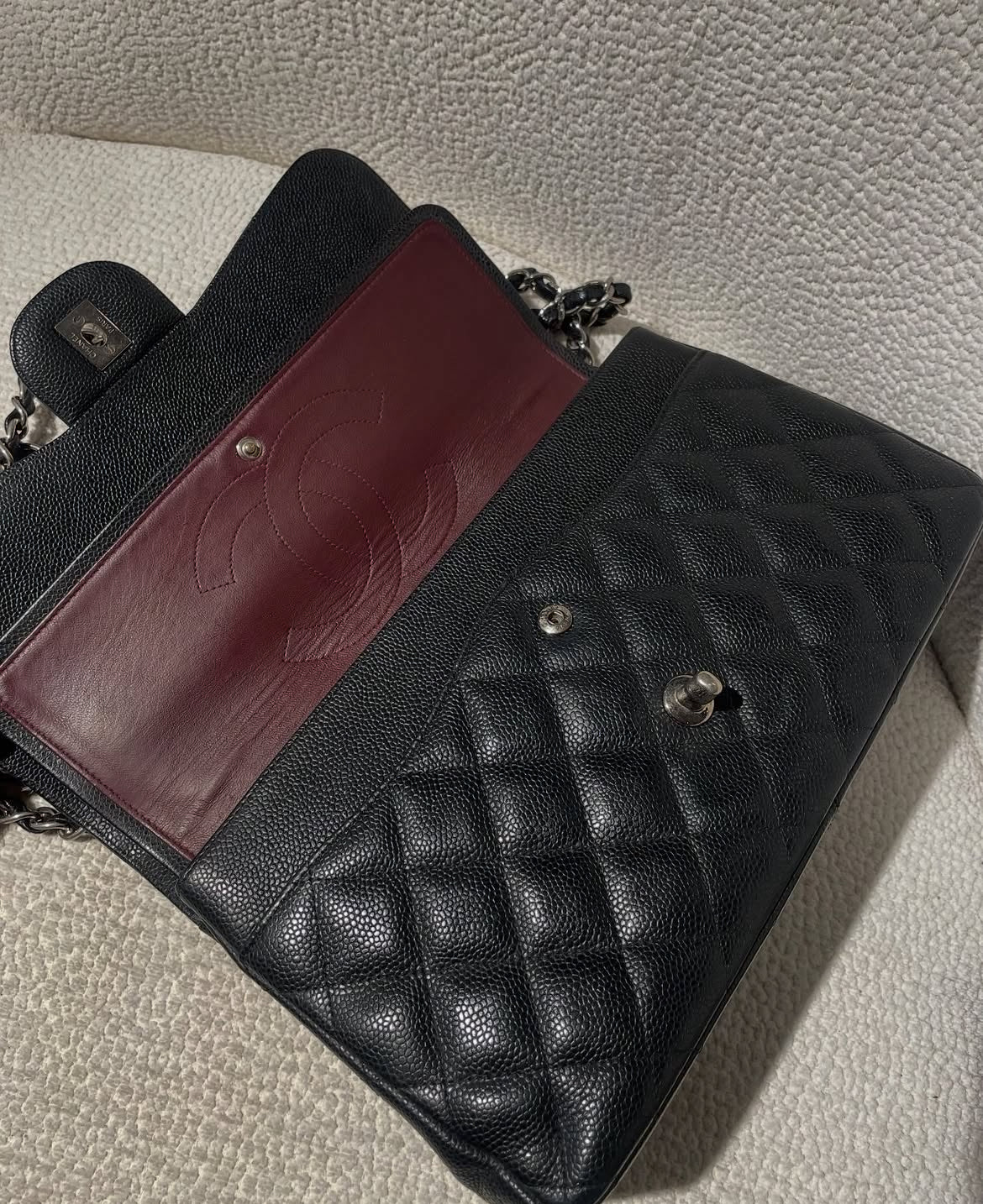 Chanel Classic Caviar Flap Bag Jumbo/large