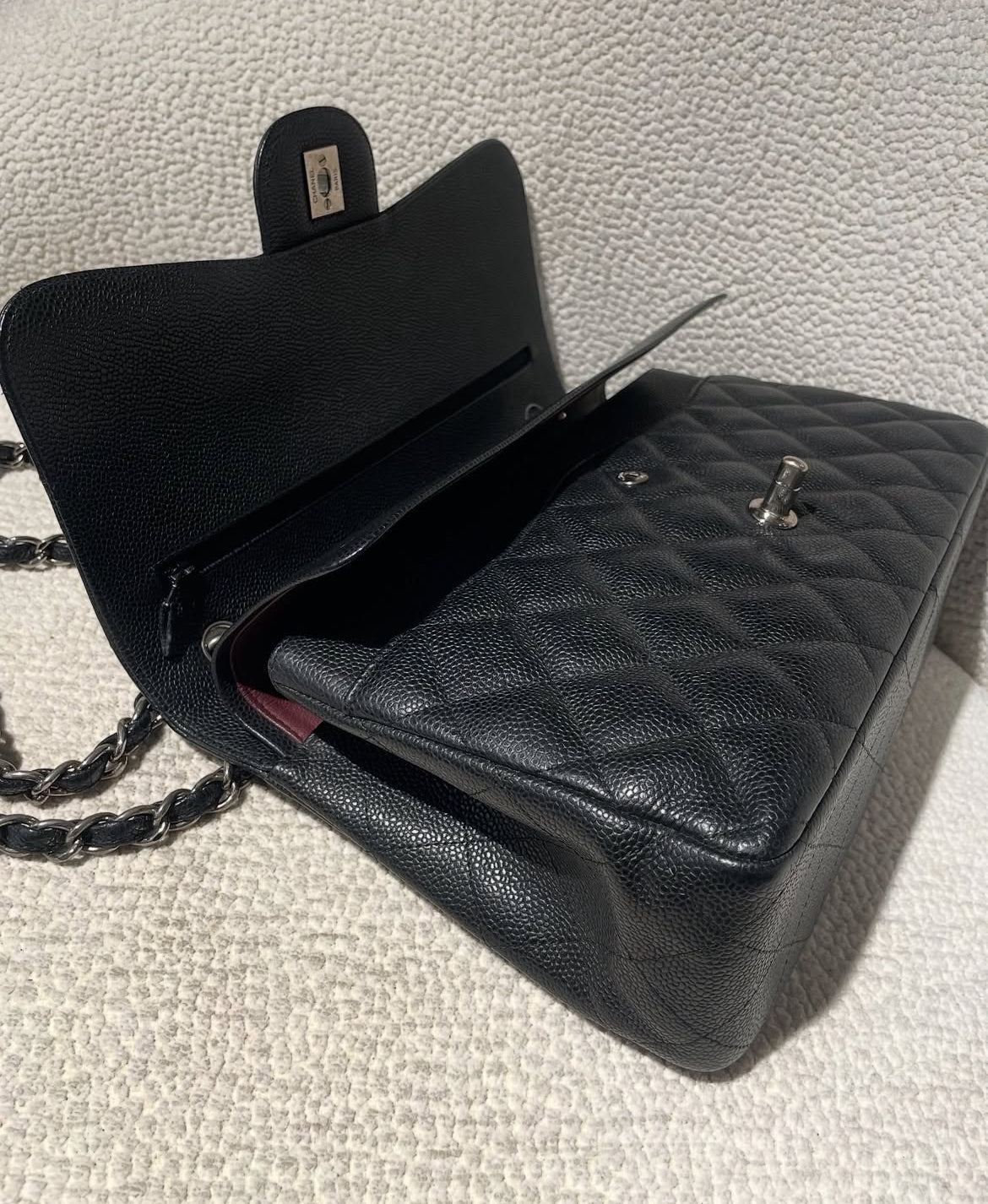 Chanel Classic Caviar Flap Bag Jumbo/large