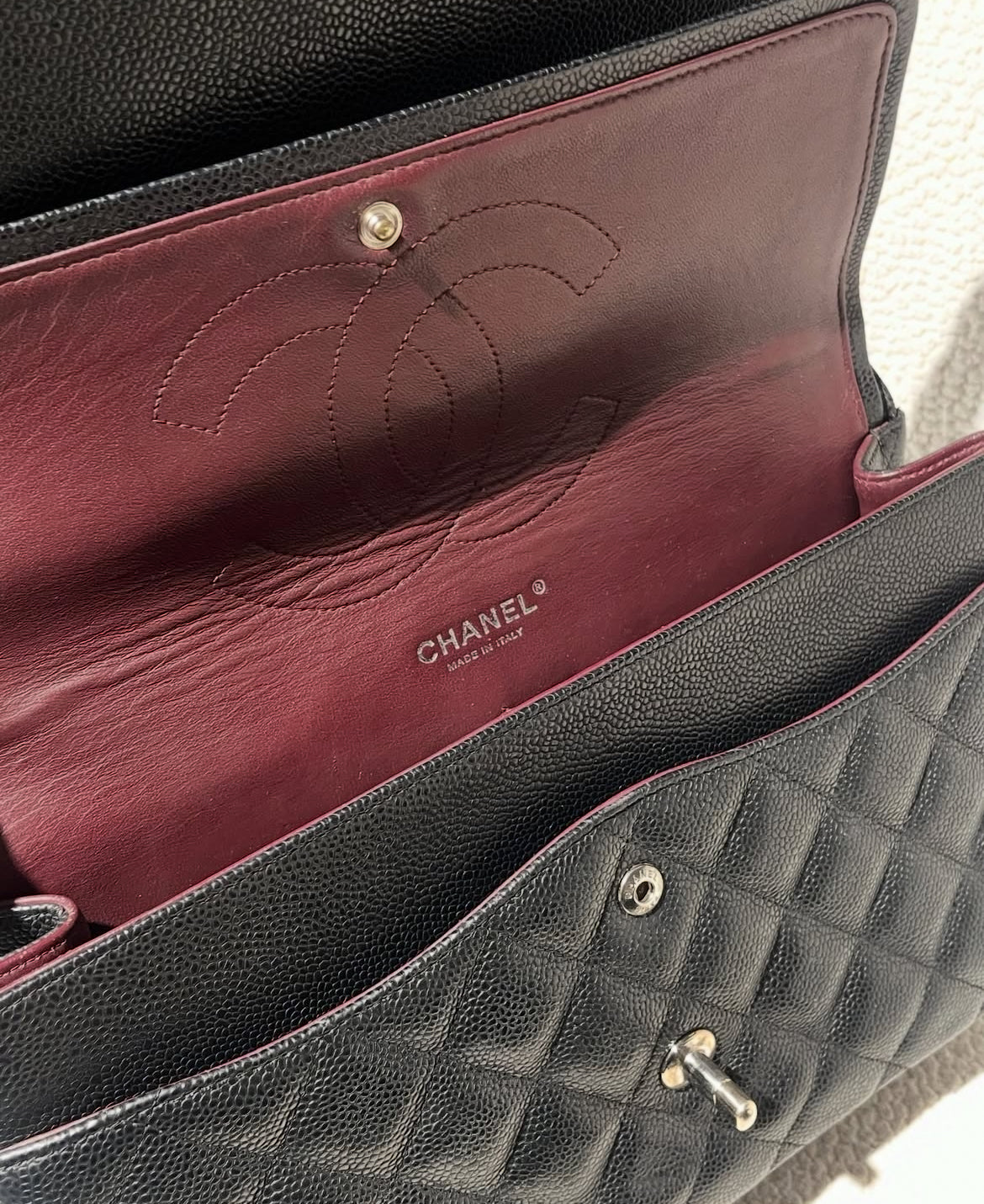 Chanel Classic Caviar Flap Bag Jumbo/large