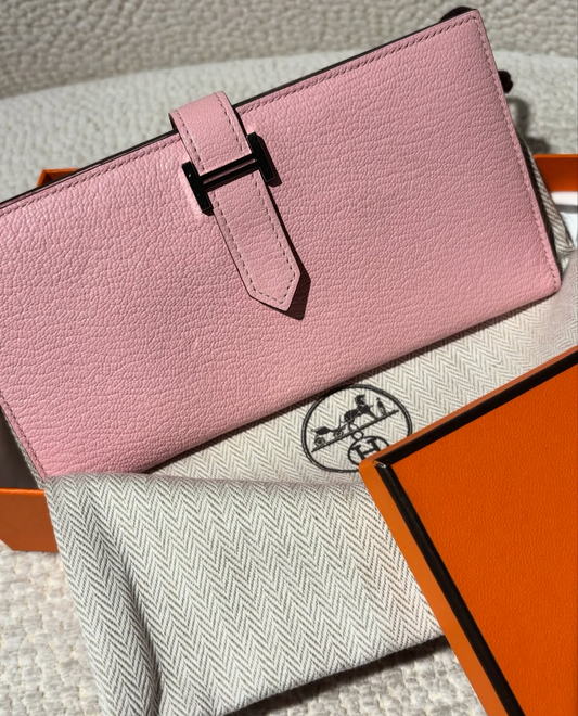 Hermès Béarn - Rose Sakura w. Palladium Hardware