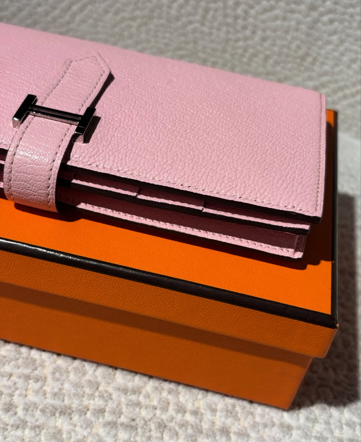 Hermès Béarn - Rose Sakura w. Palladium Hardware