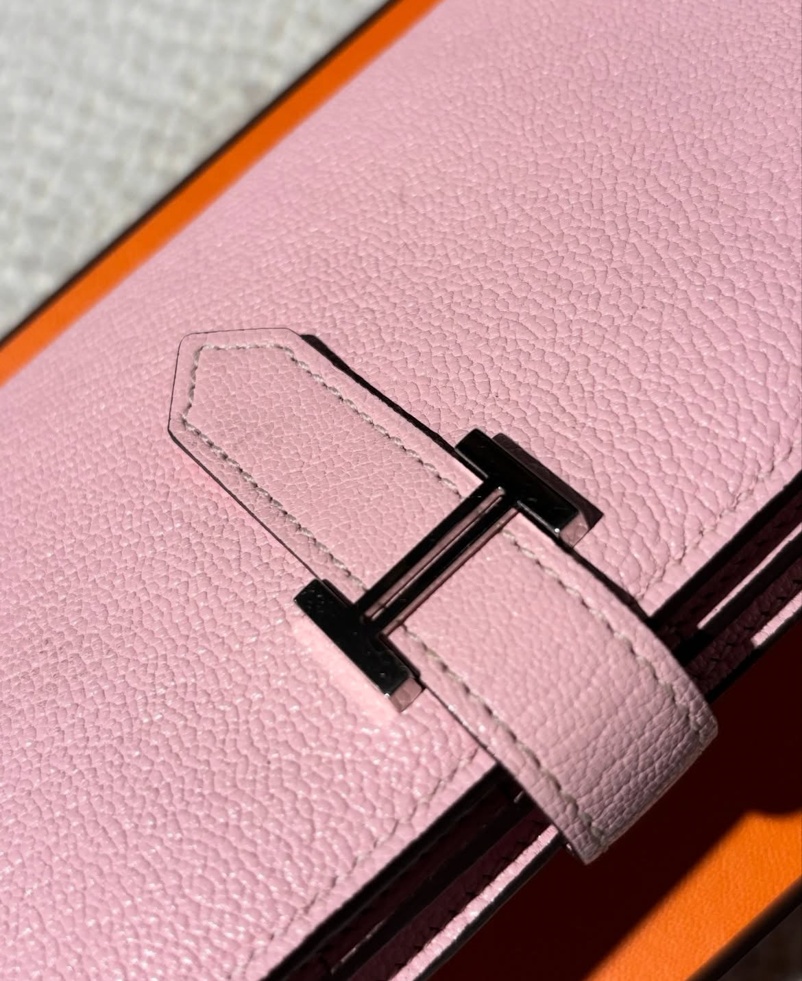 Hermès Béarn - Rose Sakura w. Palladium Hardware