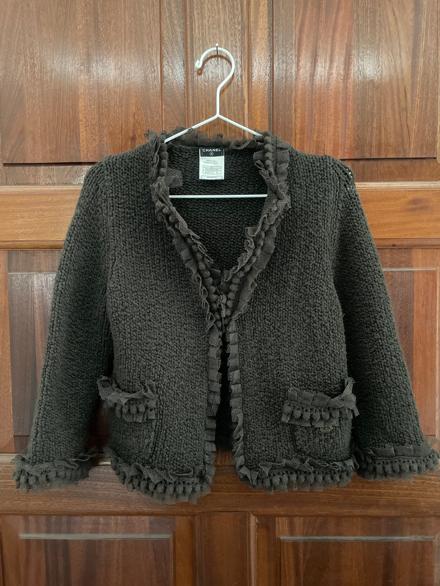 Chanel Cashmere Jakke - brun