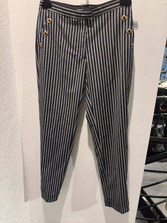 Baum & Pferdgarten - Pants - Navy pants w. stripes - Medinas Wardrobe - XS/S