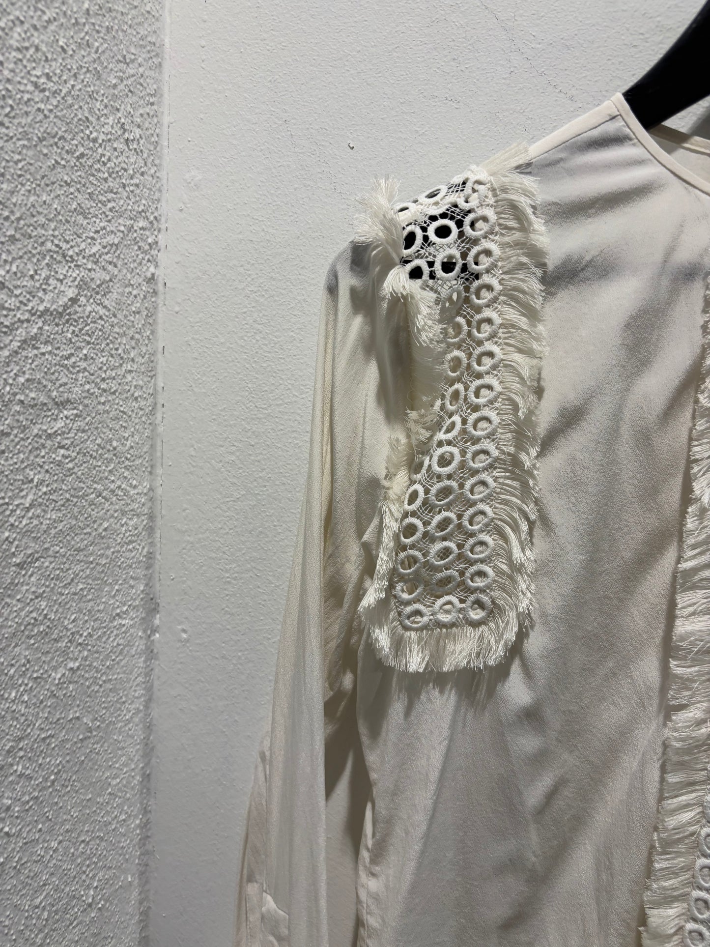 Malene Birger - Shirt w. laces & small fringes - EU34 - Medina’s Wardrobe