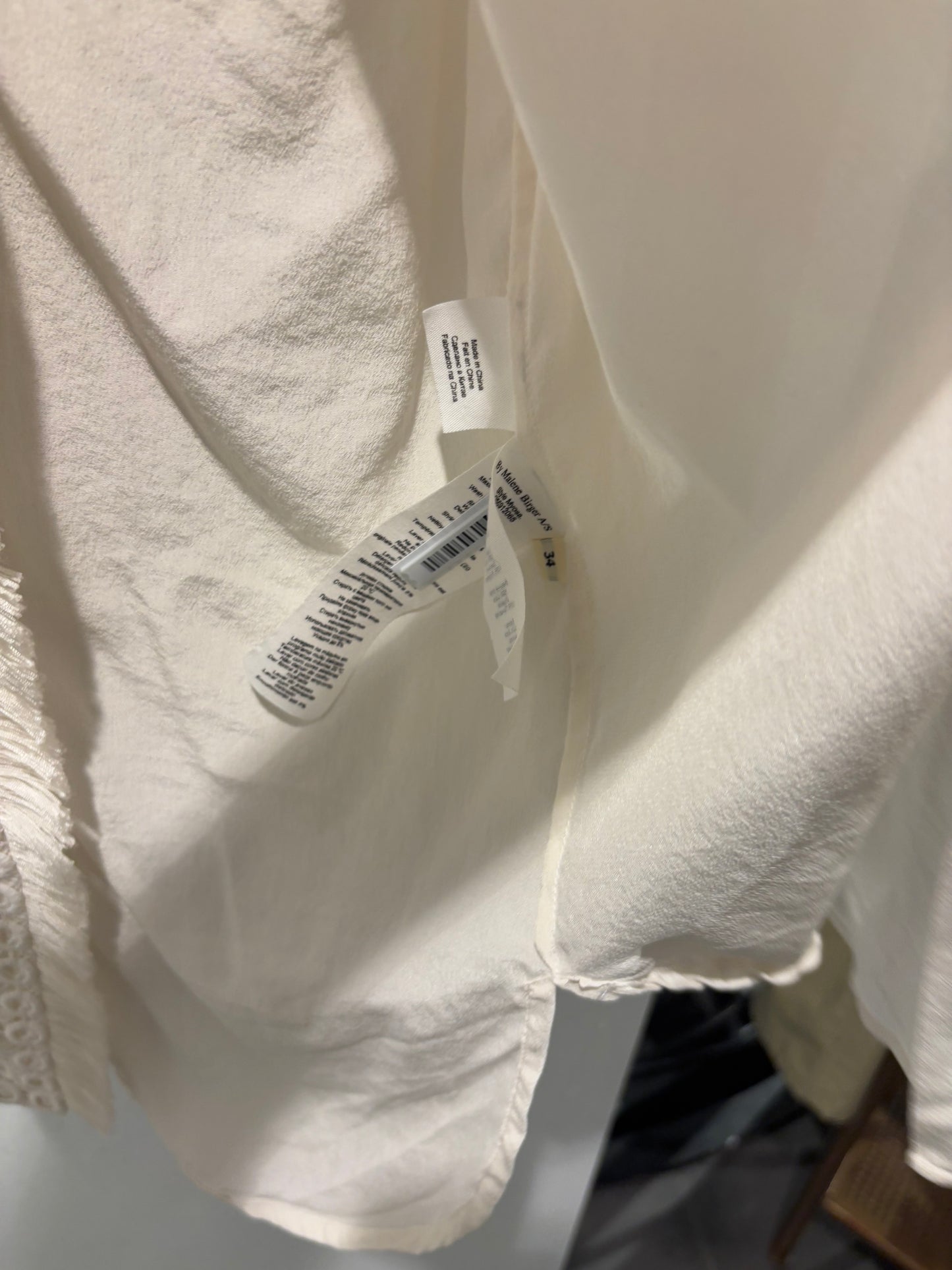 Malene Birger - Shirt w. laces & small fringes - EU34 - Medina’s Wardrobe
