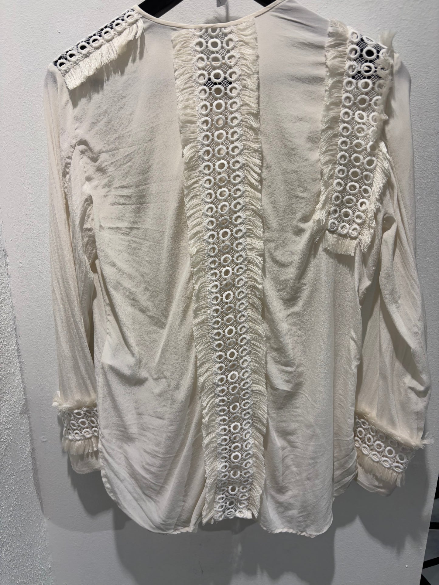 Malene Birger - Shirt w. laces & small fringes - EU34 - Medina’s Wardrobe