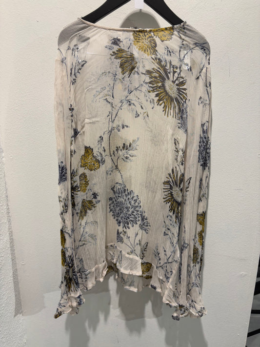 Baum & Pferdgarten - ecru top w. flowers - EU36 - Medinas Wardrobe
