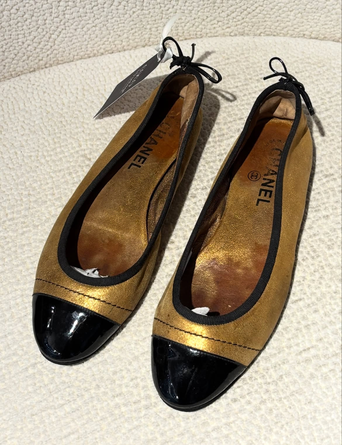 Chanel Ballerinas -  Gold lambskin - EU38