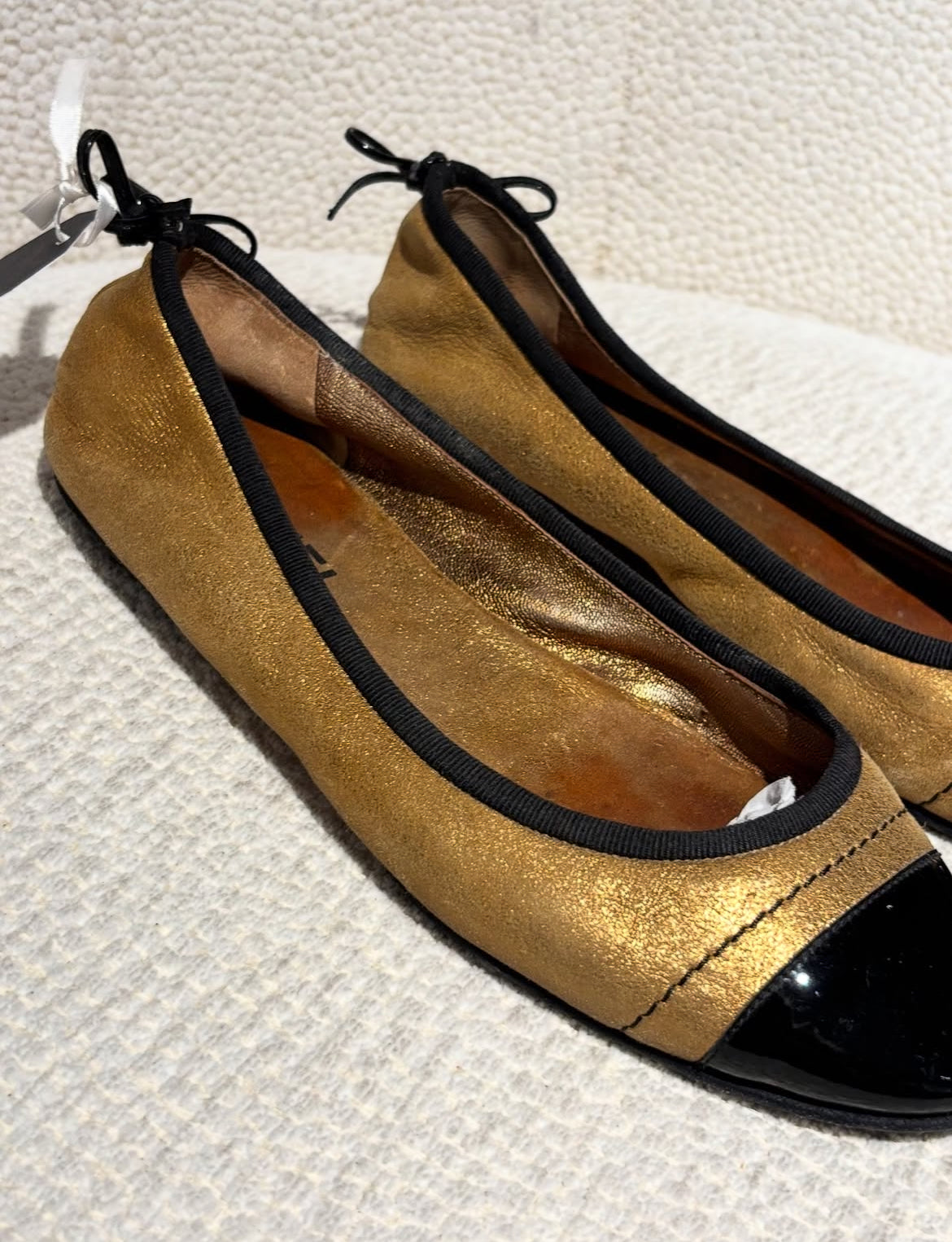 Chanel Ballerinas -  Gold lambskin - EU38