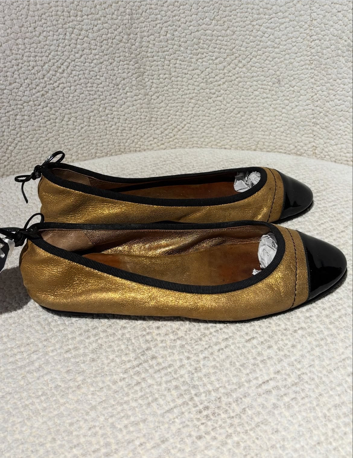Chanel Ballerinas -  Gold lambskin - EU38
