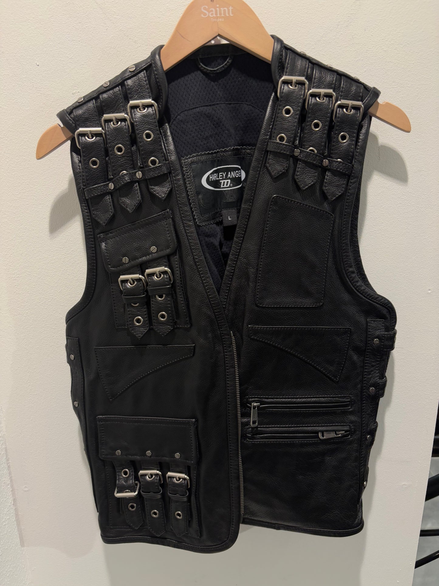 Harley Angel - Leather Vest - L - Medinas Wardrobe