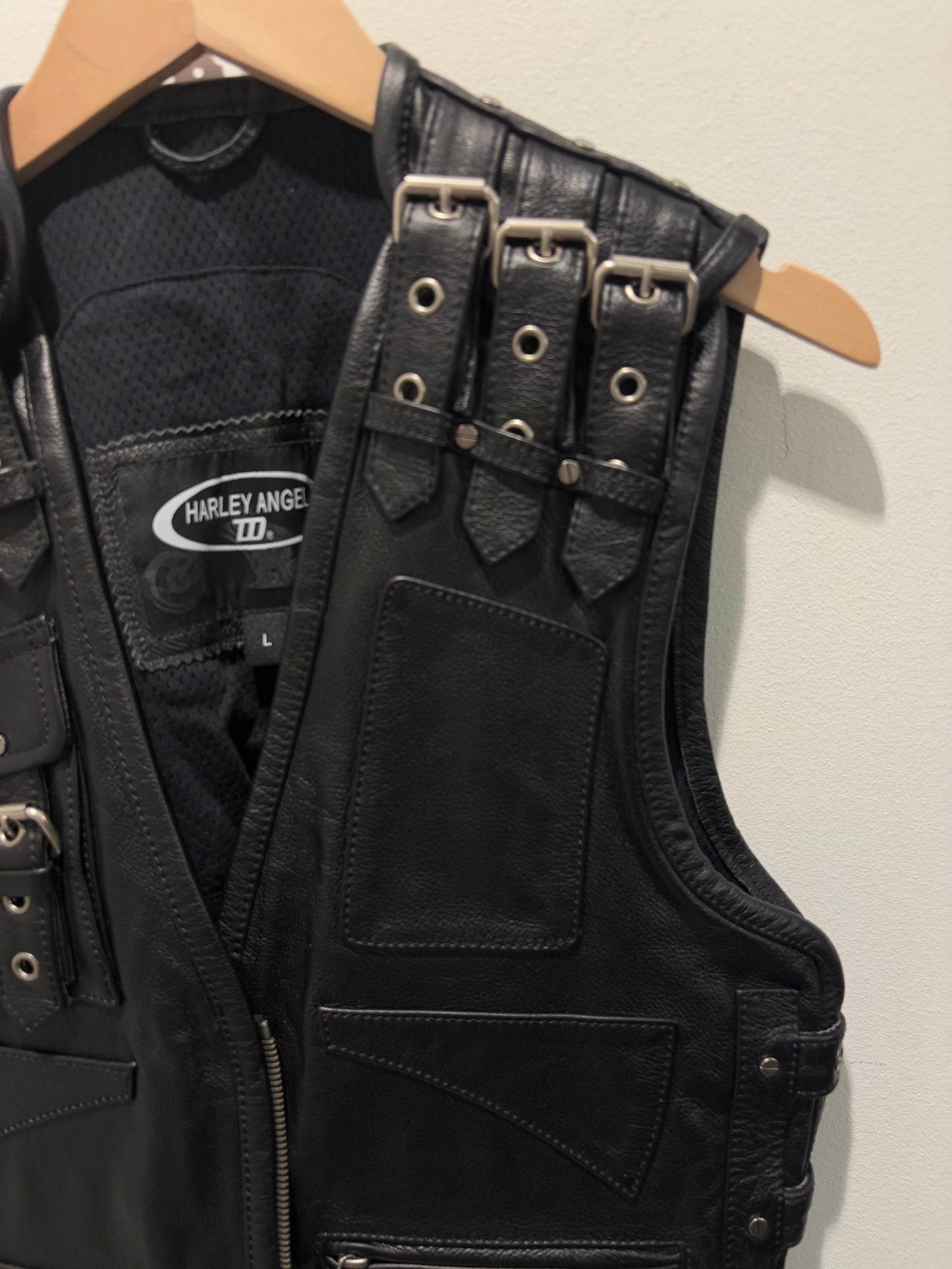 Harley Angel - Leather Vest - L - Medinas Wardrobe