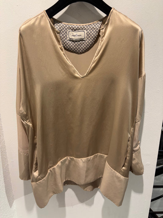 Malene Birger - Satin shirt - beige - 36 - Medina’s Wardrobe