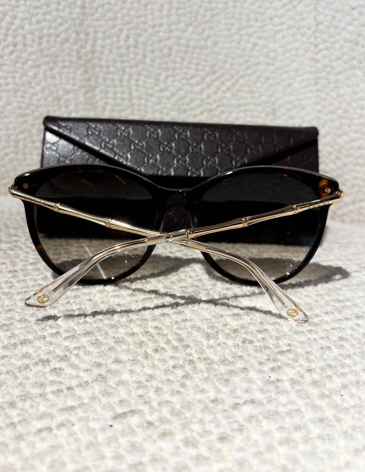 Gucci Sunglasses - Brown with Gold
