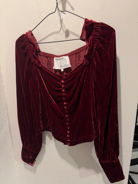 Designers Remix - top - burgundy velvet - EU36 - Medinas Wardrobe