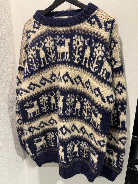 Isabel Marant Etoile - Knit - Ecru & Navy - Medina’s Wardrobe - EU38