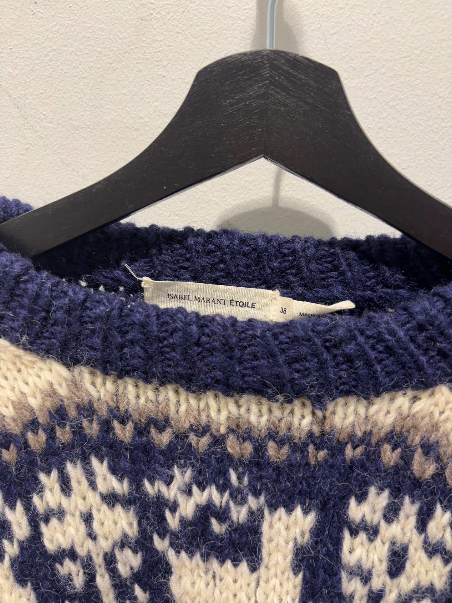 Isabel Marant Etoile - Knit - Ecru & Navy - Medina’s Wardrobe - EU38
