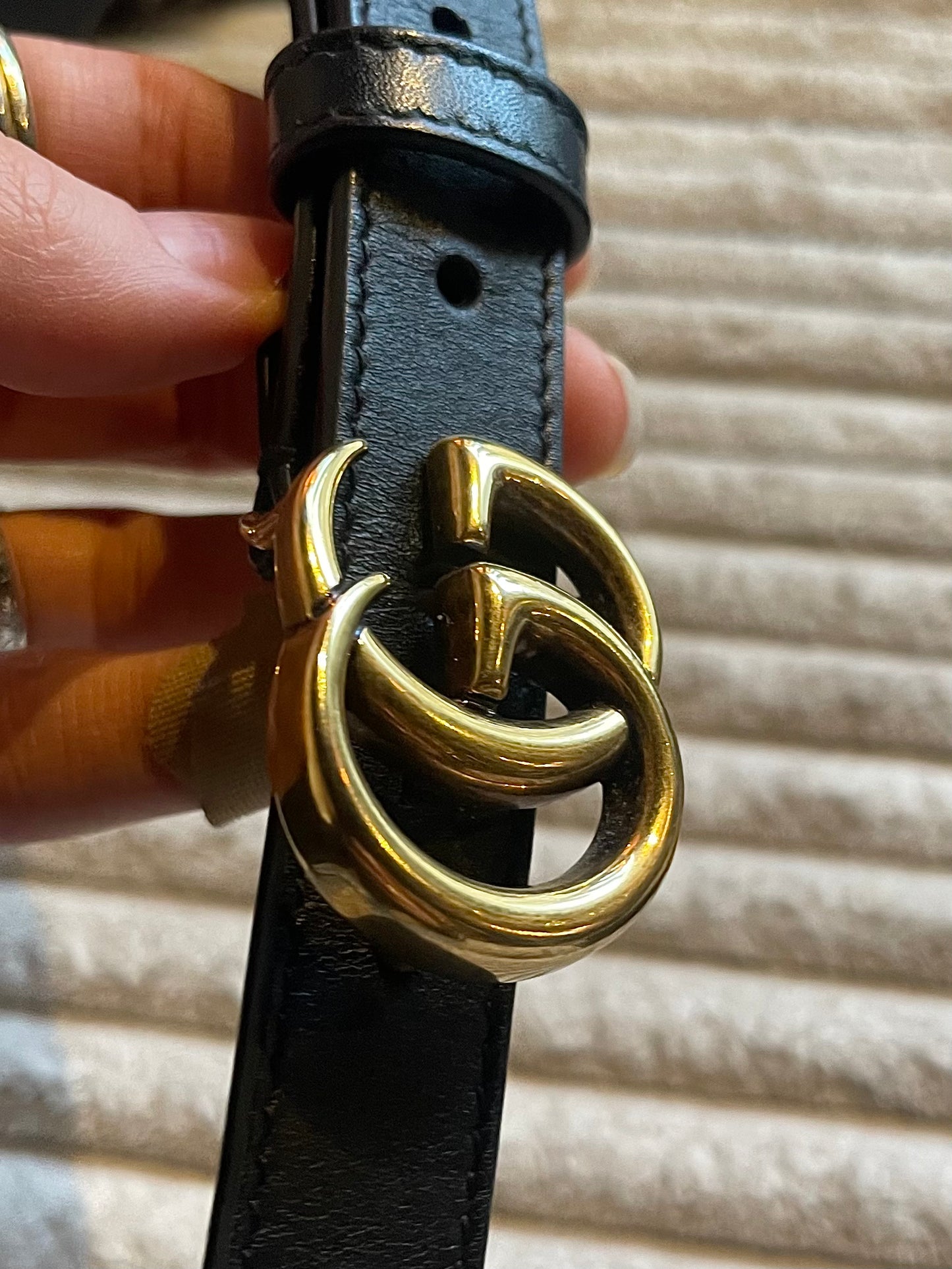 Gucci - GG logo bælte - 80 cm.