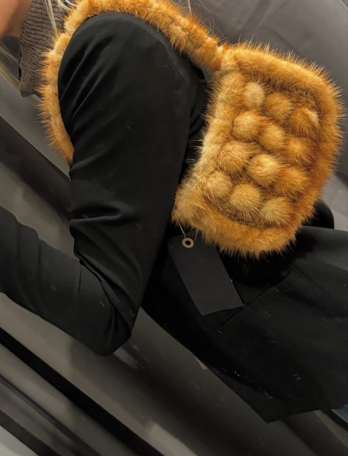 Bag of genuine mink