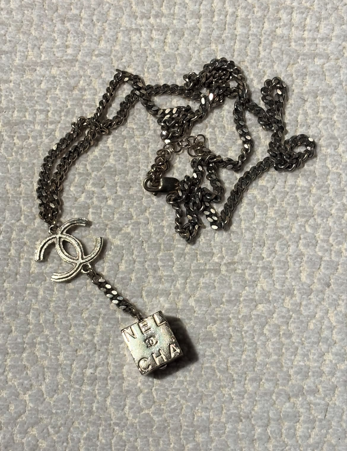 Chanel Necklace – CC logo and Chanel Cube