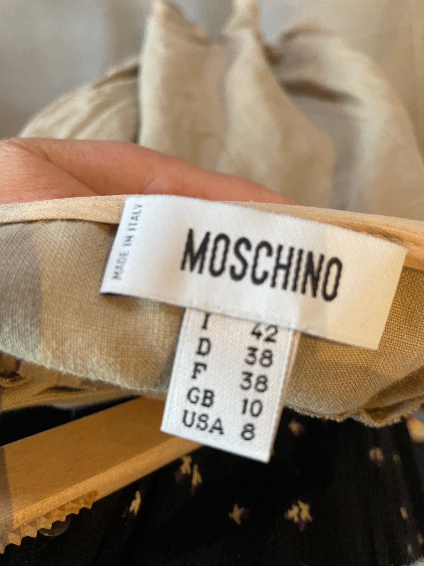 Kjole - hør og silke - sand - Moschino - Str 38