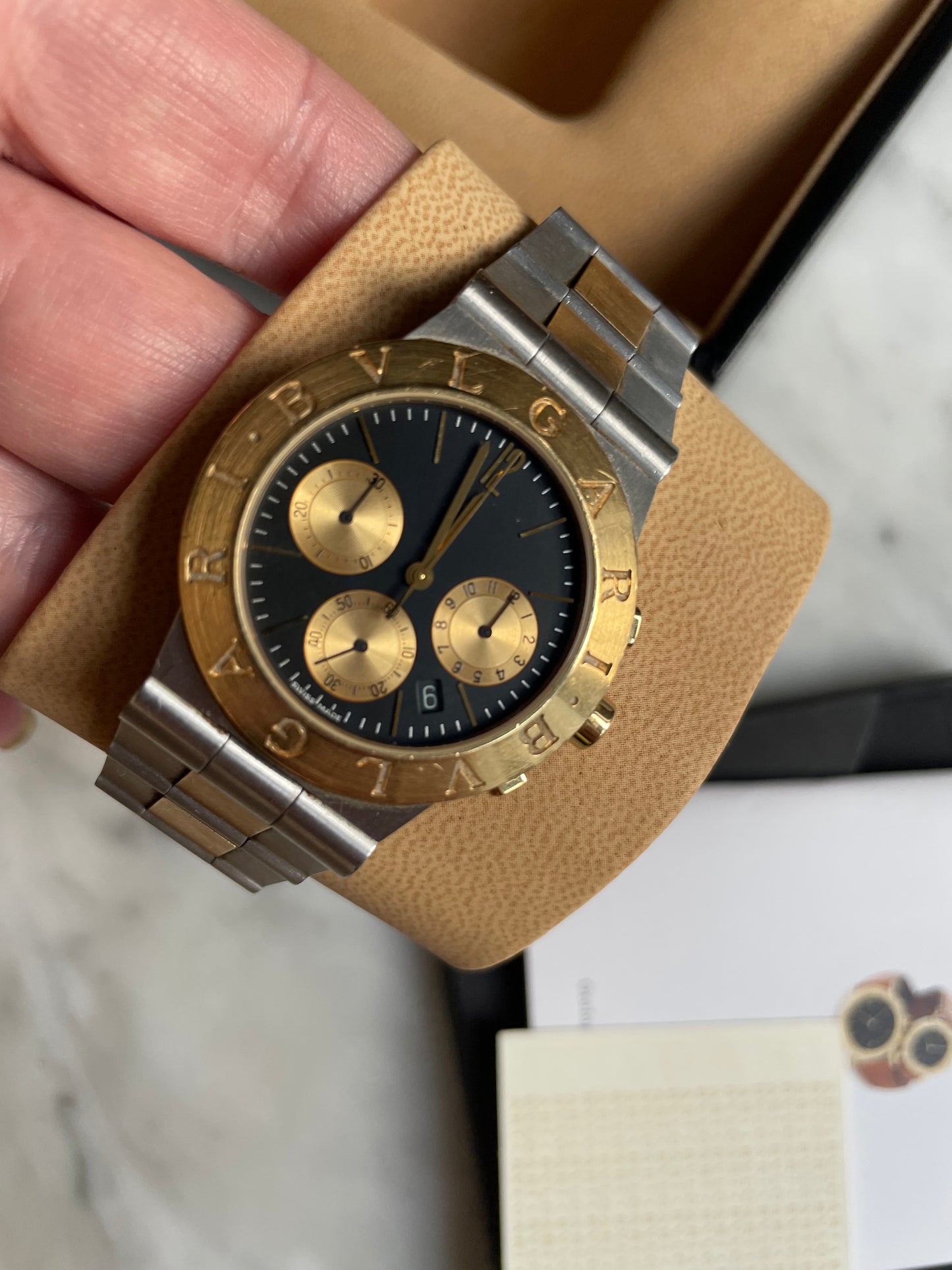 BVLGARI  Diagono CH 35 SG - 18 K Guld